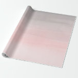 Blozend Roze & Grijs Moderne Waterverf Ombre Glam Cadeaupapier<br><div class="desc">Douane-verpakkings papier</div>