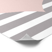 Blozend Roze Hart Minimalistische Wandkunst Poster (Hoek)