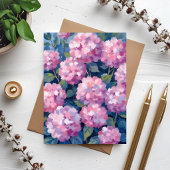 Blozend Roze Hortensia Bloemschildering met Waterv