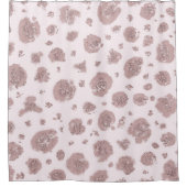 Blozend Roze Luipaard Jachtluipaard Print Patroon  Douchegordijn (Voorkant)