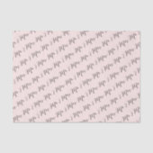 Blozend Roze Meneer en Mevrouw Klassiek Script Cal Tissuepapier (Voorkant)