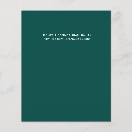 Blozend Roze met Zonnebloemen Trouwbudget (Achterkant)