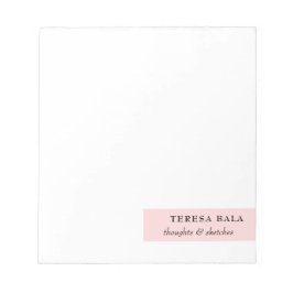 Blozend Roze Moderne Minimale Vrouwelijke Ontwerp Notitieblok