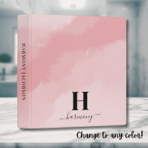 Blozend Roze Naam Monogram