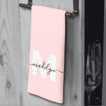 Blozend Roze Naam Monogram
