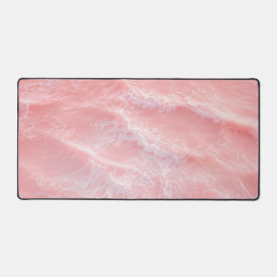 Blozend Roze Oceaangolven Abstract Patroon Bureaumat
