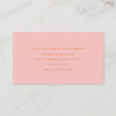 Blozend Roze Oranje Script Naam Minimalistische Cr Visitekaartje (Achterkant)
