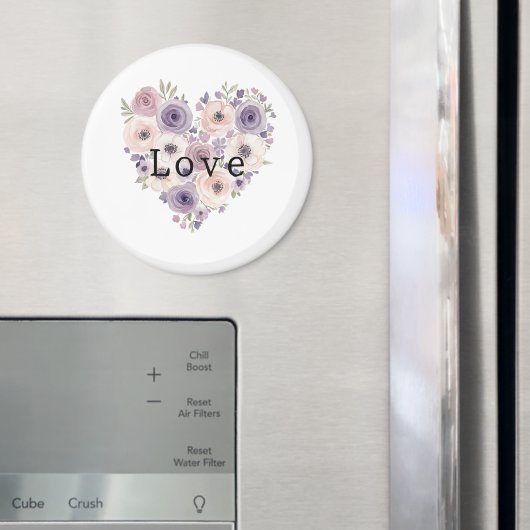 Blozend Roze Paars Witte Bloemhart Magneet (Insitu (Koelkast))