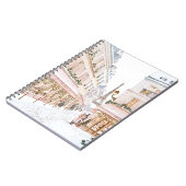 Blozend Roze Parijs Eiffeltoren Winter Notitieboek (Linkerzijde)