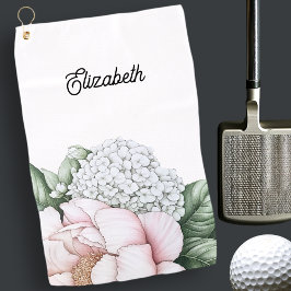 Blozend Roze Pioenroos Persoonlijk Golfhanddoek