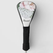 Blozend Roze Pioenroos Persoonlijk Golfheadcover (Voorkant)