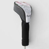 Blozend Roze Pioenroos Persoonlijk Golfheadcover (Schuin)