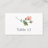 Blozend roze roos bloemig elegant plaatskaartje (Achterkant)