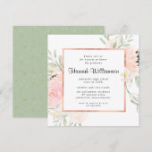 Blozend Roze Roos Bloemrijke Afstudeerfeest Kaart (Voorkant / Achterkant)