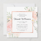 Blozend Roze Roos Bloemrijke Afstudeerfeest Kaart (Voorkant)