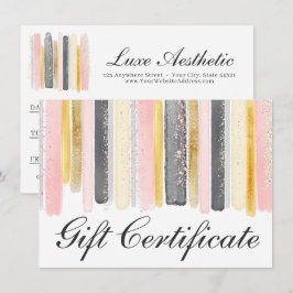 Blozend Roze & Roze Goud Chique Cadeaubonkaart Kaart