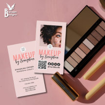 Blozend Roze Schrift Logo QR Code Foto Make-up
