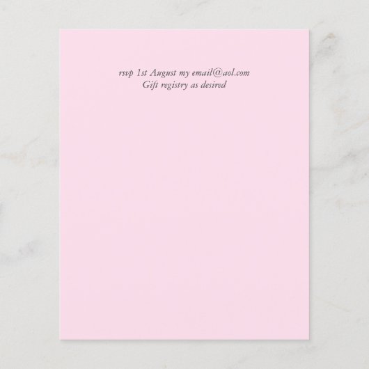 Blozend Roze Script Typografie Alleen Budget Bruil (Achterkant)