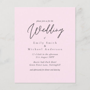 Blozend Roze Script Typografie Alleen Budget Bruil