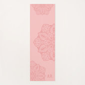 Blozend Roze Sieraad Moderne Mandala Met Initialen Yogamat (Voorkant)