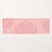 Blozend Roze Sieraad Moderne Mandala Met Initialen Yogamat (Voorkant (horizontaal))