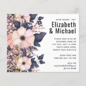 Blozend Roze Stof Blauw Zwart Bruids Bloem Budget (Voorkant)