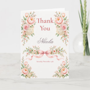 Blozend Roze Sweet Sixteen Bedankkaart