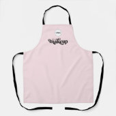 Blozend Roze Werknemer Jouw Logo Visagist Schort (Voorkant)