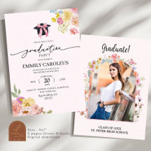Blozend Roze Wilde Bloem Afstudeerceremonie Met Fo