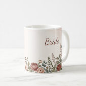 Blozend Roze Wilde Bloem Bruiloftcadeau Mok (Voorkant rechts)