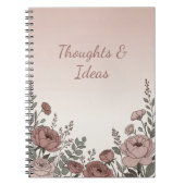 Blozend Roze Wilde Bloem Esthetisch Notitieboek (Voorkant)