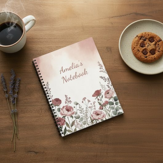 Blozend Roze Wilde Bloem Esthetisch Notitieboek