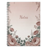 Blozend Roze Wilde Bloem Esthetisch Notitieboek (Voorkant)