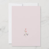 Blozend Roze Wilde Bloem Foto Bruiloft Kaart (Achterkant)