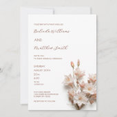 Blozend Roze Witte 3D Bloemen Kaart (Voorkant)
