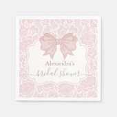 Blozend Roze Witte Chinoiserie Bloemige Bruids-Sho Servet (Voorkant)