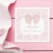 Blozend Roze Witte Chinoiserie Bloemige Bruids-Sho Servet