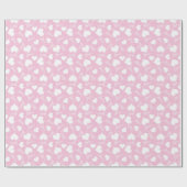 Blozend Roze & Witte Hartjes & Liefde Cadeaupapier (Vlak)