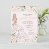 Blozend Roze Witte Rozen Luxe Sweet Sixteen  Kaart (Staand voorkant)