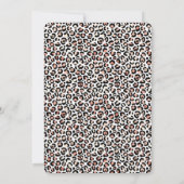 Blozend Roze Zwart Wit Luipaardprint Kaart (Achterkant)