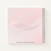 Blozend Roze Zwarte Script Aangepaste Naam Poëzie Notitieboek (Achterkant)