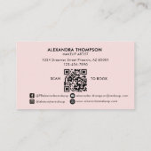 Blozend Roze Zwarte Script Foto Qr Code Sociaal Ic Visitekaartje (Achterkant)