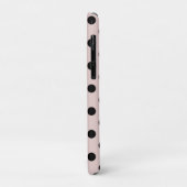 Blozend Roze & Zwarte Stippen Stip Case-Mate iPhone Case (Achterkant/links)