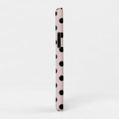Blozend Roze & Zwarte Stippen Stip Case-Mate iPhone Case (Achterkant/rechts)