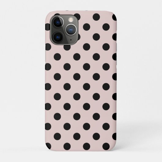 Blozend Roze & Zwarte Stippen Stip Case-Mate iPhone Case (Achterkant)