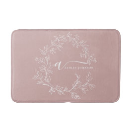 Blozend Stof Roze Moderne Script Meisjesachtige Mo Badmat