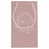 Blozend Stof Roze Moderne Script Meisjesachtige Mo Klein Cadeauzakje (Achterkant)