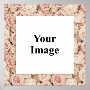 Blozend Vintage Roos Frame Foto Poster
