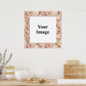 Blozend Vintage Roos Frame Foto Poster (Keuken)