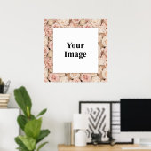 Blozend Vintage Roos Frame Foto Poster (Thuiskantoor)